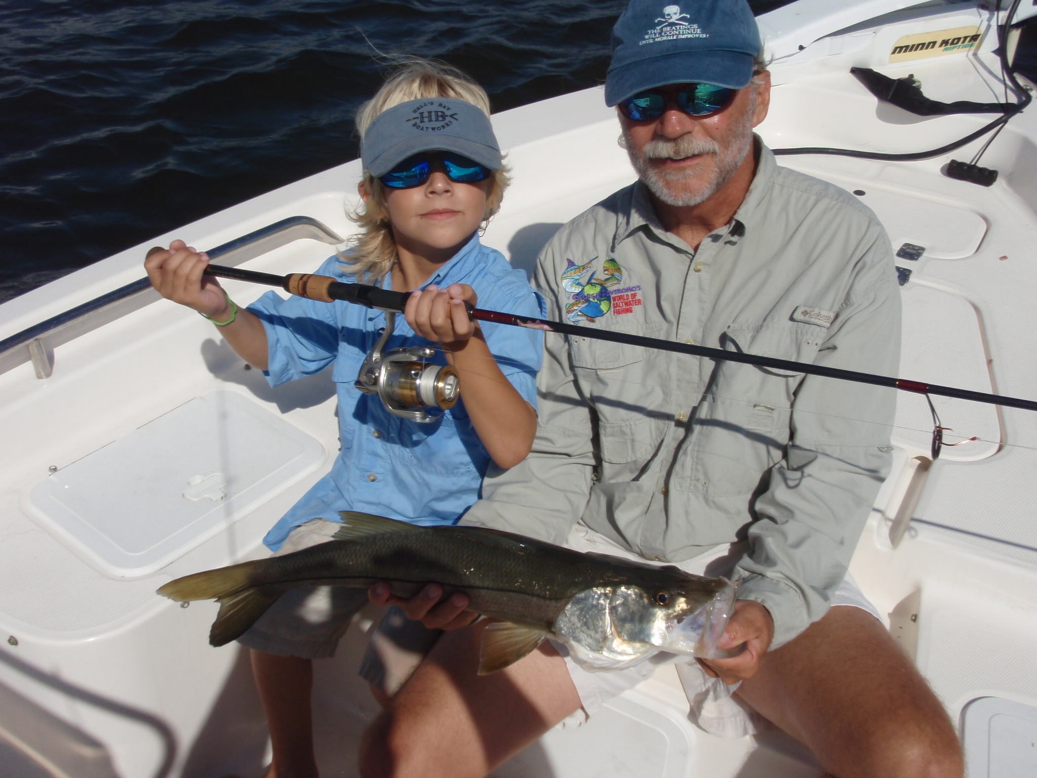 Bob Chew and son AJ with a Smith & Albury rod and a nice snook.